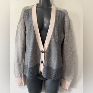 Hobbs UK Women's Gray and Cream Sweater